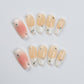 Sugar Tips (Medium Coffin) Press on Handmade Nails