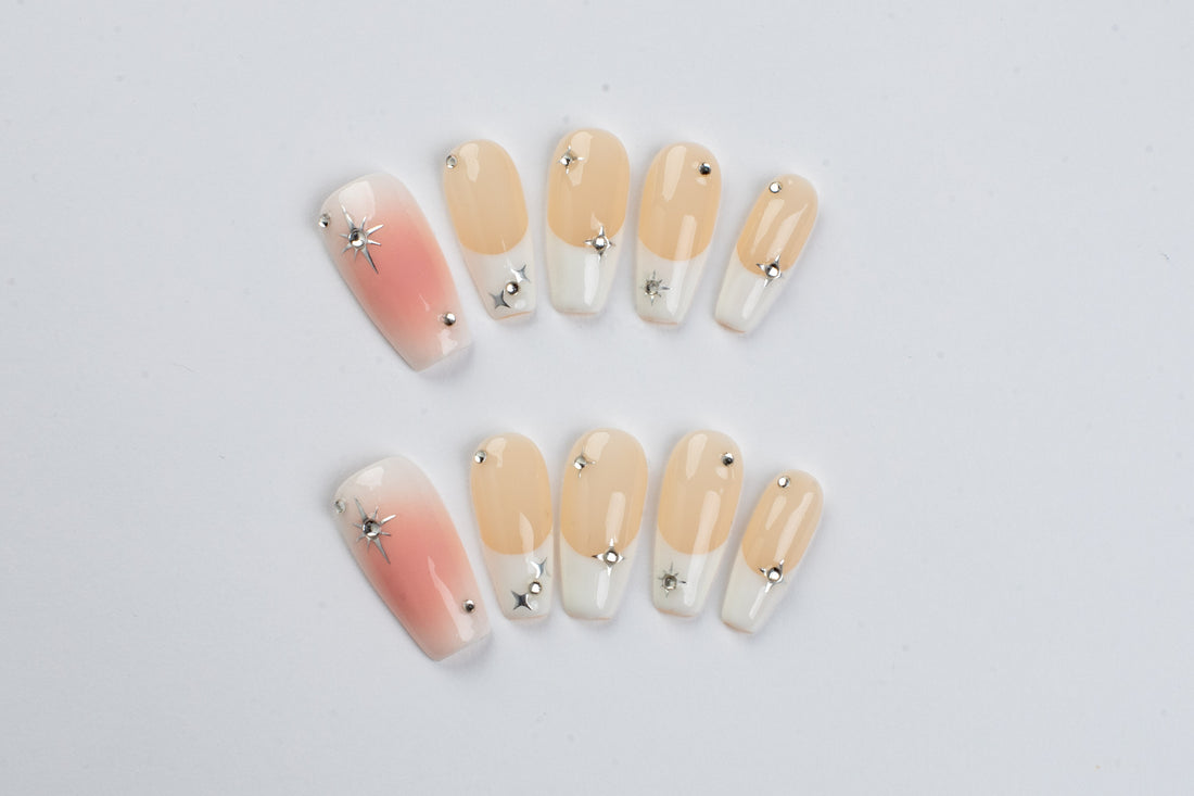 Sugar Tips (Medium Coffin) Press on Handmade Nails