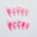 Pink Lemonade (Medium Almond) Press on Handmade Nails