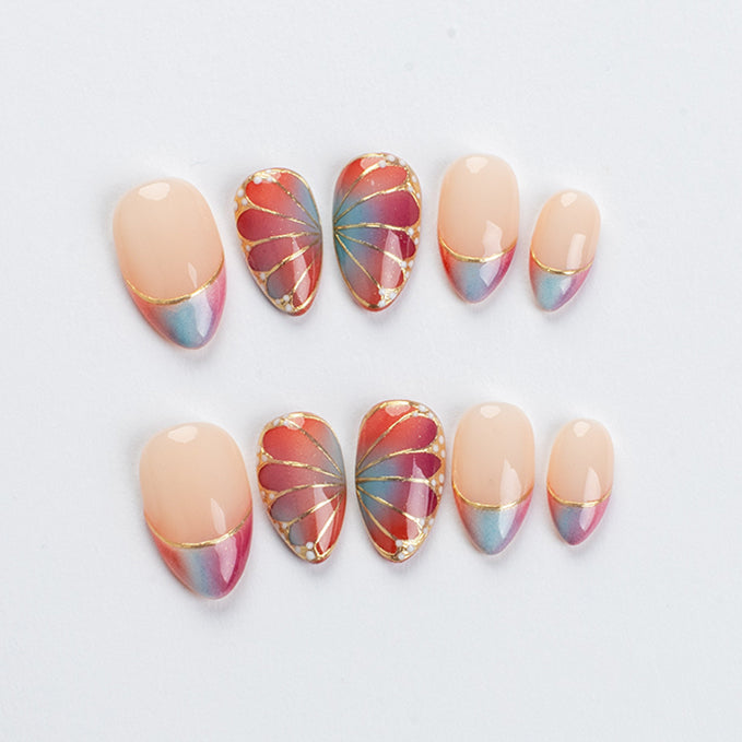 Precious Gem (Short Almond) Press on Handmade Nails