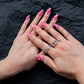 Fuchsia Flame (Short Coffin) Press on Handmade Nails