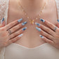 Baby Blue (Medium Coffin) Press on Handmade Nails
