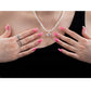 Fuchsia Flame (Short Coffin) Press on Handmade Nails