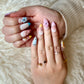 Garden Party Delight (Medium Almond) Handmade Press on Nails