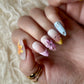 Garden Party Delight (Medium Almond) Handmade Press on Nails