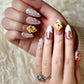Tropical Bloom (Medium Almond) Handmade Press on Nails