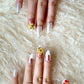 Tropical Bloom (Medium Almond) Handmade Press on Nails