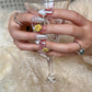Tropical Bloom (Medium Almond) Handmade Press on Nails