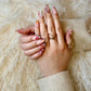 Tropical Garden Breeze (Short Almond) Press on Handmade Nails