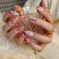 Tropical Garden Breeze (Short Almond) Press on Handmade Nails
