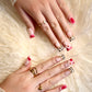 Pink Safari (Short Duck) Press on Handmade Nails