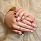 Pink Safari (Short Duck) Press on Handmade Nails