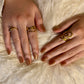 Champagne Glow (Short Square) Handmade Press on Nails