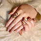 Champagne Glow (Short Square) Handmade Press on Nails