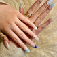 Arctic Wave Frost (Medium Almond) Press on Handmade Nails