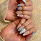 Arctic Wave Frost (Medium Almond) Press on Handmade Nails