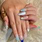 Arctic Wave Frost (Medium Almond) Press on Handmade Nails