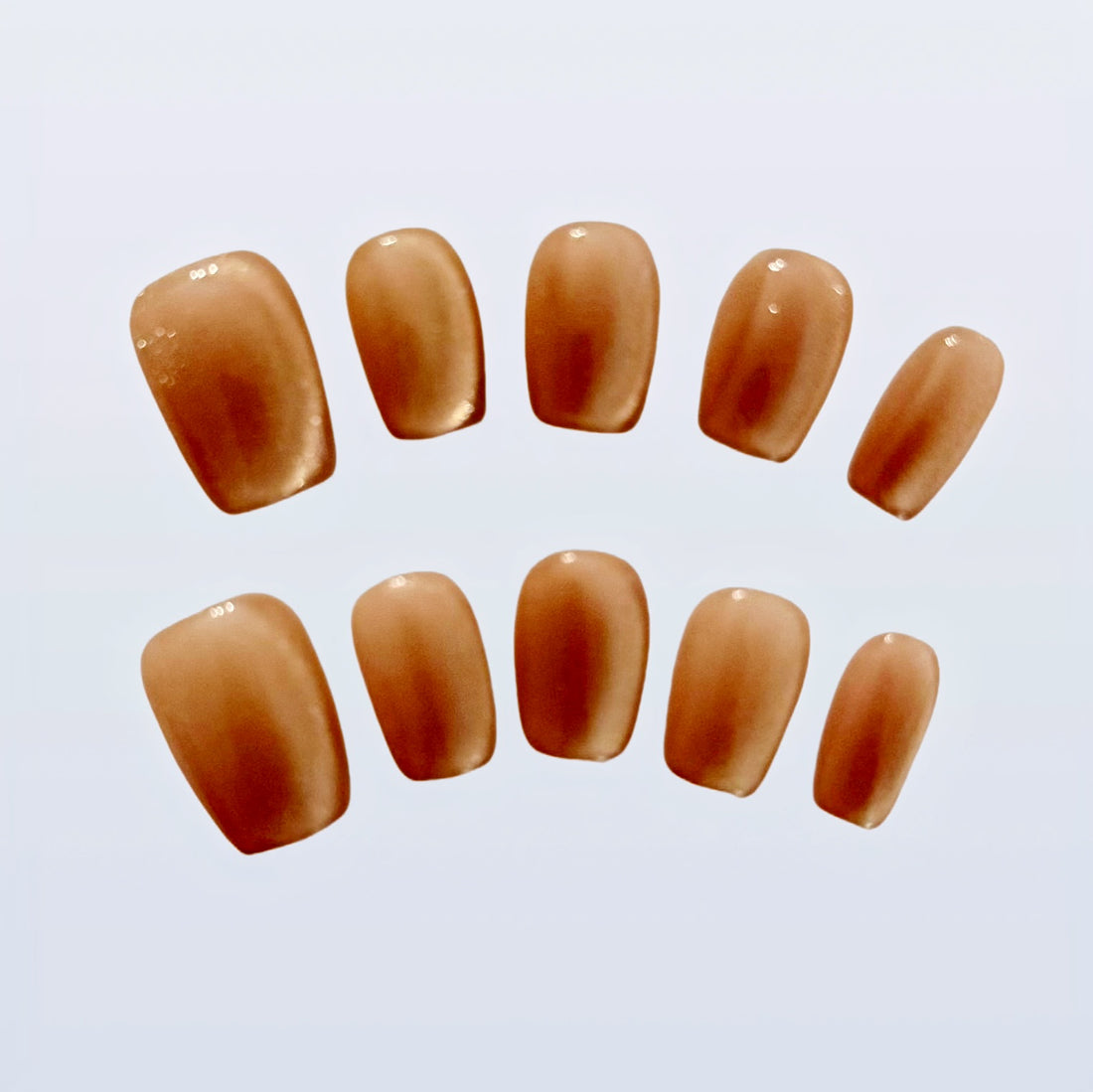 Champagne Glow (Short Square) Handmade Press on Nails