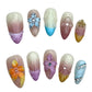 Garden Party Delight (Medium Almond) Handmade Press on Nails