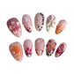 Tropical Garden Breeze (Short Almond) Press on Handmade Nails