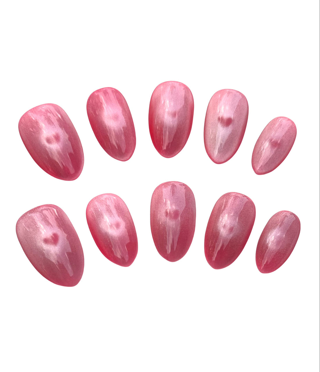 Rose Radiance (Short Almond) Press on Handmade Nails